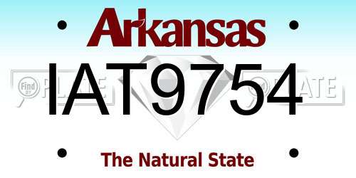 IAT9754 Arkansas License Plate