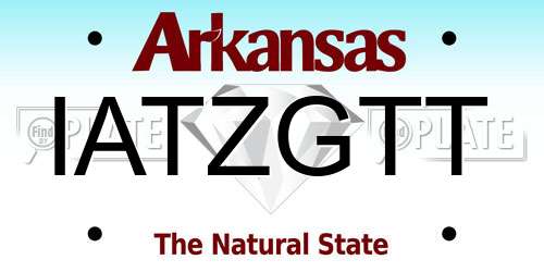 IATZGTT Arkansas License Plate