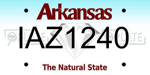 IAZ1240 Arkansas License Plate