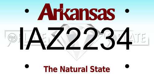 IAZ2234 Arkansas License Plate