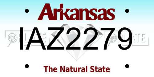 IAZ2279 Arkansas License Plate
