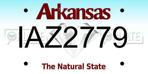 IAZ2779 Arkansas License Plate