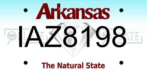 IAZ8198 Arkansas License Plate