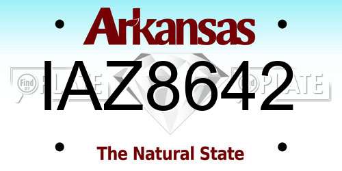 IAZ8642 Arkansas License Plate