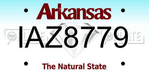 IAZ8779 Arkansas License Plate