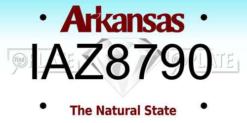 IAZ8790 Arkansas License Plate
