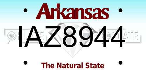 IAZ8944 Arkansas License Plate