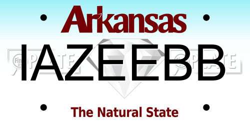 IAZEEBB Arkansas License Plate
