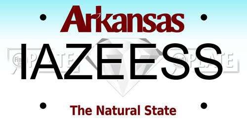 IAZEESS Arkansas License Plate