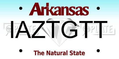 IAZTGTT Arkansas License Plate