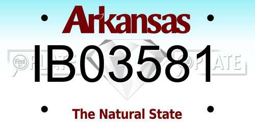 IB03581 Arkansas License Plate