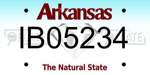 IB05234 Arkansas License Plate