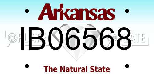 IB06568 Arkansas License Plate