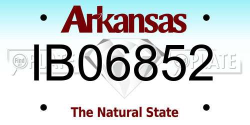 IB06852 Arkansas License Plate