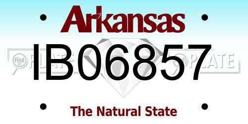 IB06857 Arkansas License Plate