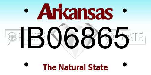 IB06865 Arkansas License Plate