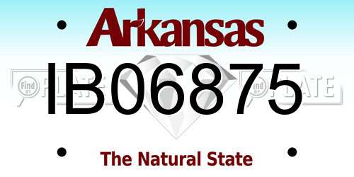 IB06875 Arkansas License Plate
