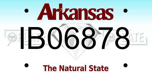 IB06878 Arkansas License Plate