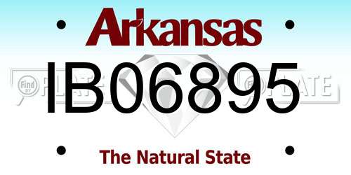 IB06895 Arkansas License Plate