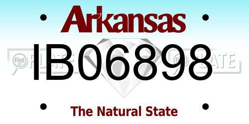 IB06898 Arkansas License Plate