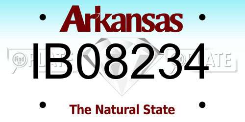 IB08234 Arkansas License Plate