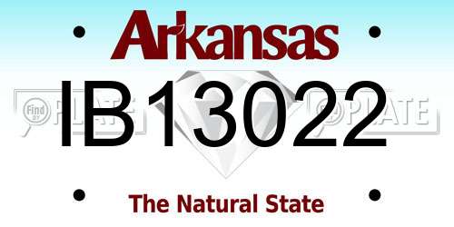 IB13022 Arkansas License Plate