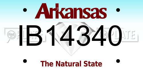 IB14340 Arkansas License Plate