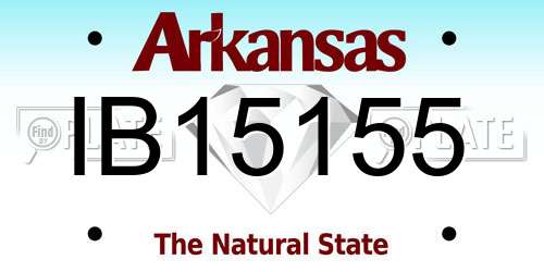 IB15155 Arkansas License Plate