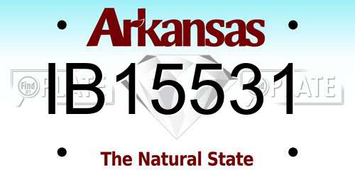 IB15531 Arkansas License Plate