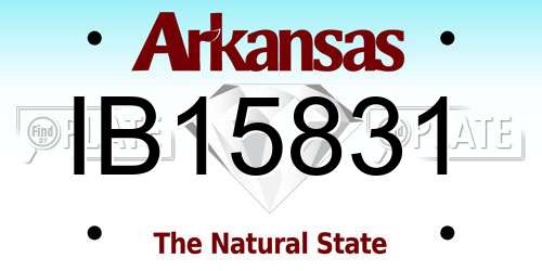 IB15831 Arkansas License Plate