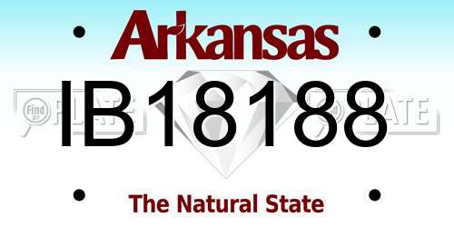 IB18188 Arkansas License Plate