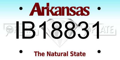 IB18831 Arkansas License Plate