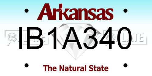 IB1A340 Arkansas License Plate