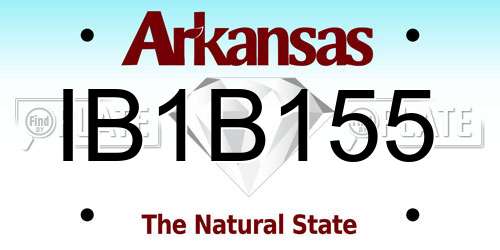 IB1B155 Arkansas License Plate