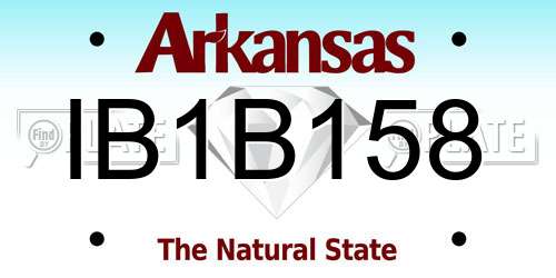 IB1B158 Arkansas License Plate