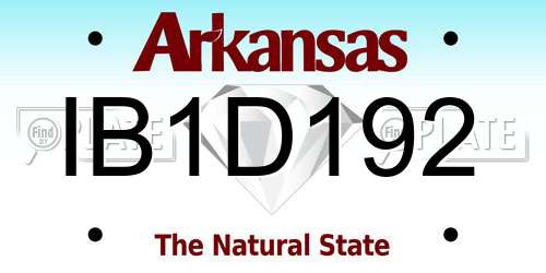 IB1D192 Arkansas License Plate