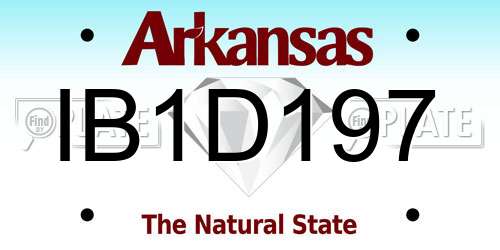 IB1D197 Arkansas License Plate