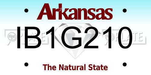 IB1G210 Arkansas License Plate