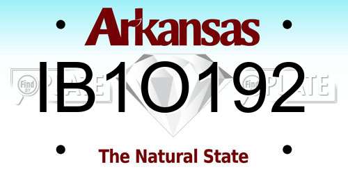 IB1O192 Arkansas License Plate