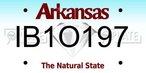 IB1O197 Arkansas License Plate