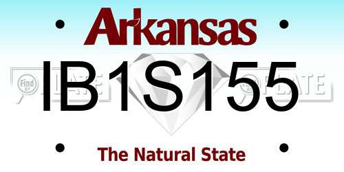 IB1S155 Arkansas License Plate
