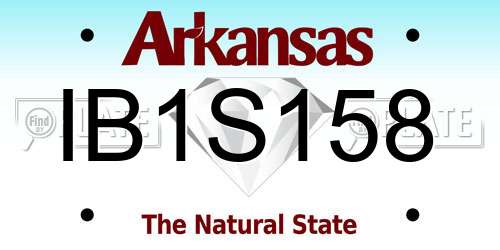IB1S158 Arkansas License Plate