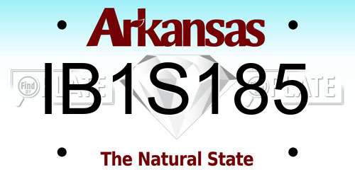 IB1S185 Arkansas License Plate
