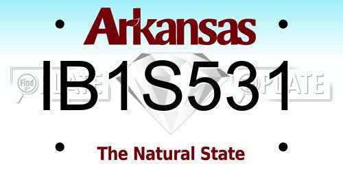 IB1S531 Arkansas License Plate