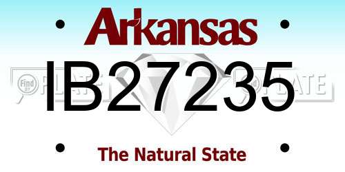 IB27235 Arkansas License Plate