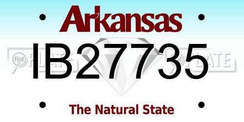 IB27735 Arkansas License Plate