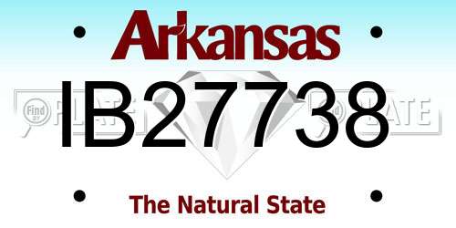 IB27738 Arkansas License Plate