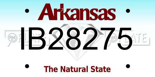 IB28275 Arkansas License Plate