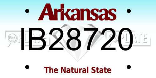 IB28720 Arkansas License Plate