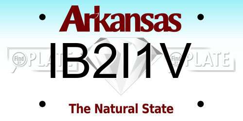 IB2I1V Arkansas License Plate